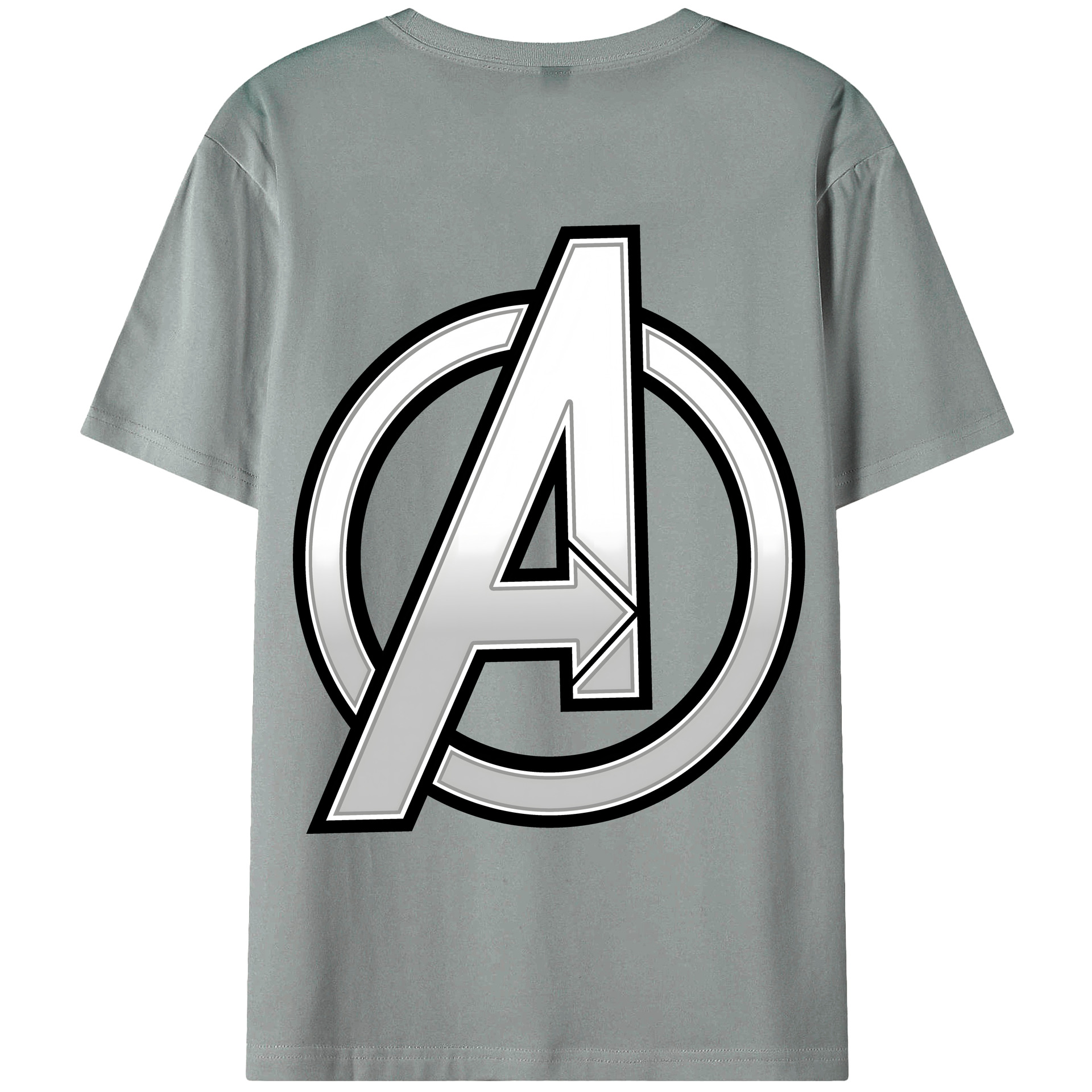 （画像用） アベンジャーズ The Avengers 綿100％ メンズ半袖Tシャツ（バックプリント） 通気性